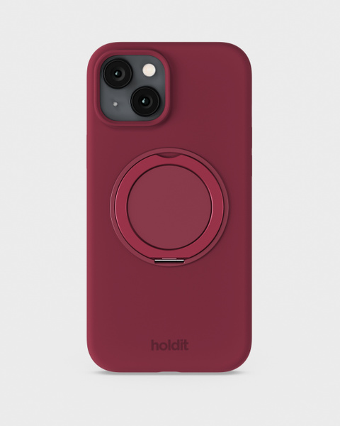 Silicone Stand Case Red Velvet iPhone 15