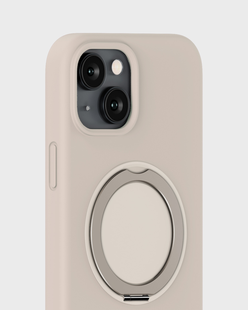 Silicone Stand Case Light Beige iPhone 17e