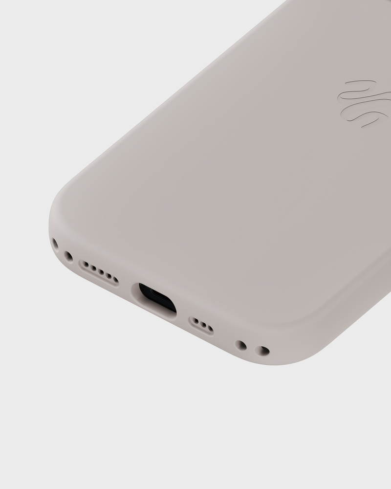 Phone Case Silicone MagSafe Compatible Wool Gray iPhone 14