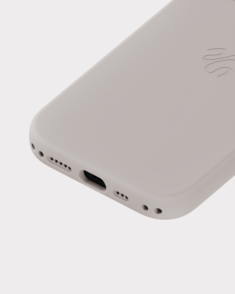 Phone Case Silicone MagSafe Compatible Wool Gray iPhone 13