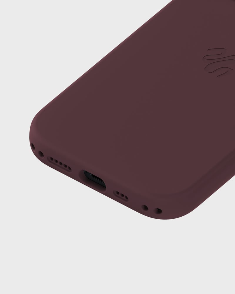 Phone Case Silicone MagSafe Compatible Bordeaux iPhone 15