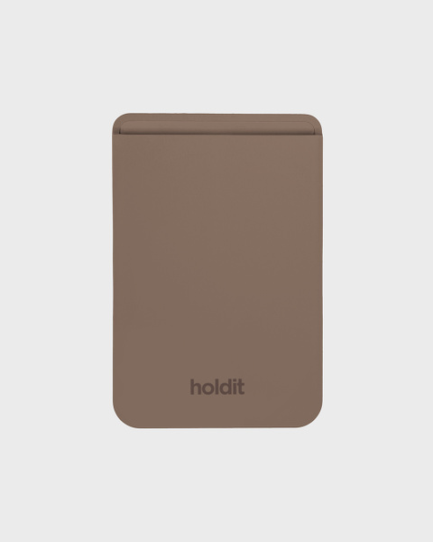 Magnet Ring Black & Card Holder Silicone Mocha Brown