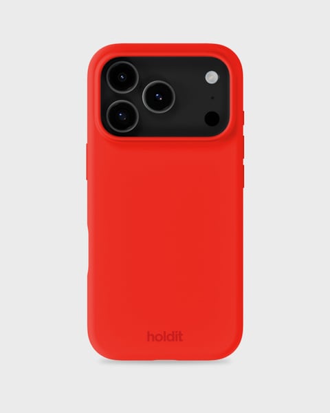 Phone Case Silicone Scarlet Red iPhone 18 Pro