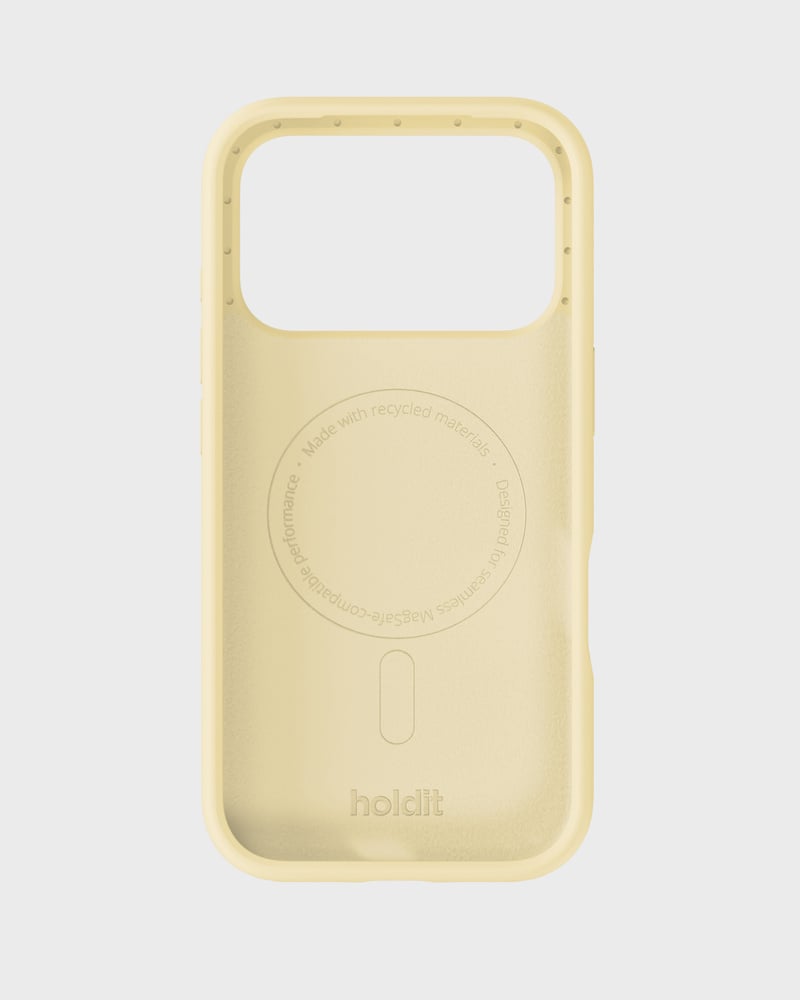 Phone Case Silicone MagSafe Compatible Butter Yellow iPhone 17 Pro Max