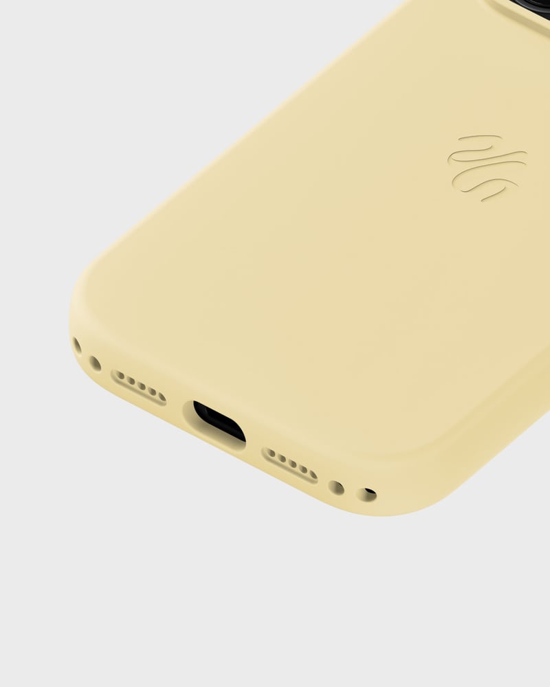 Phone Case Silicone MagSafe Compatible Butter Yellow iPhone 17 Pro Max