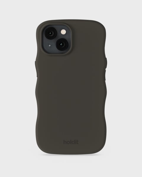 Phone Case Wavy Silicone Charcoal iPhone 14
