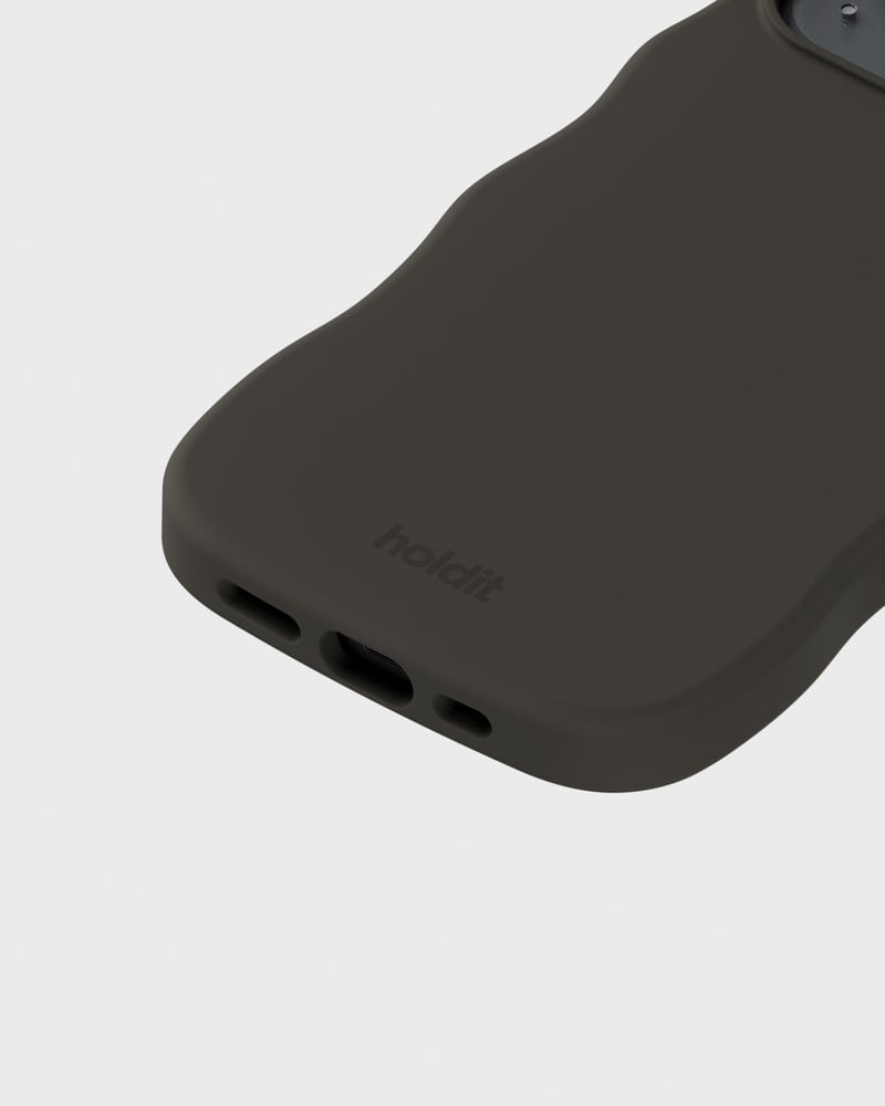 Phone Case Wavy Silicone Charcoal iPhone 17e