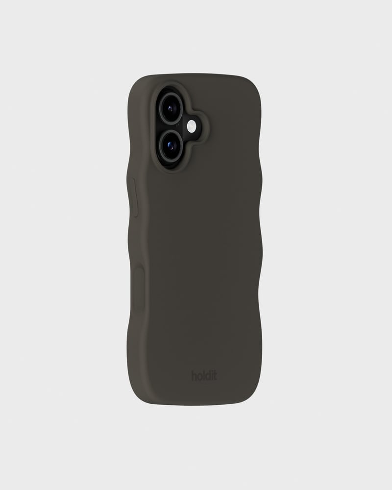 Phone Case Wavy Silicone Charcoal iPhone 17