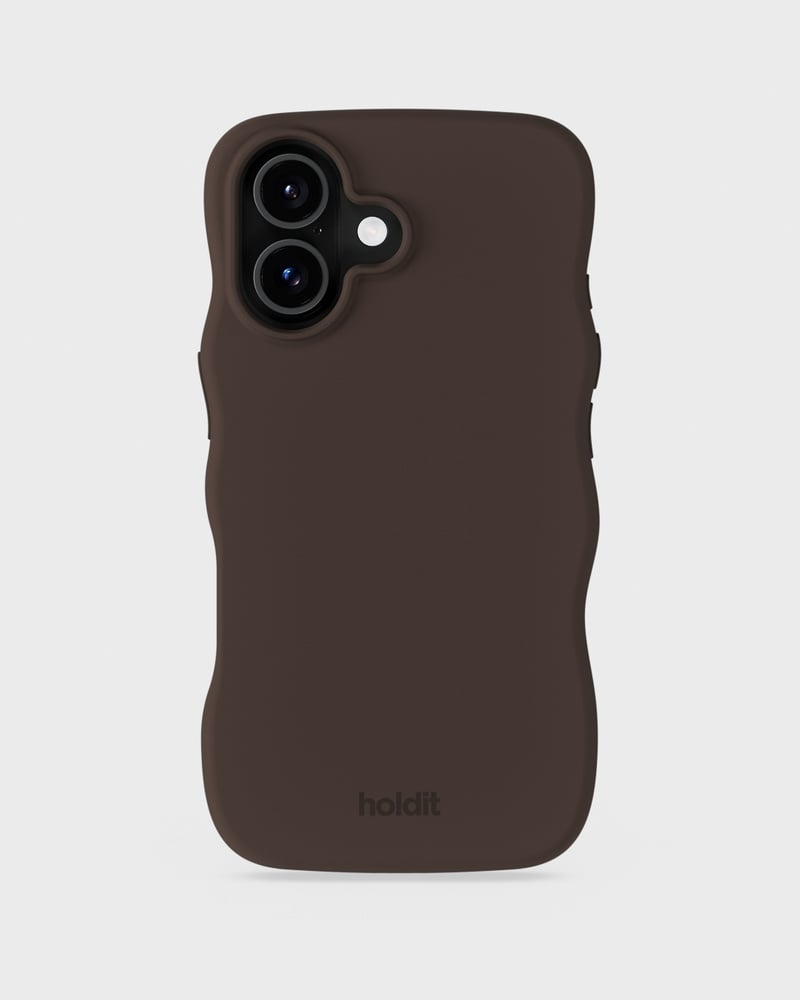 Phone Case Wavy Silicone Chocolate iPhone 17
