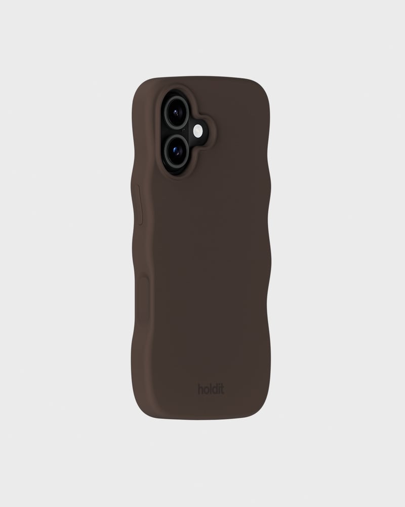 Phone Case Wavy Silicone Chocolate iPhone 17