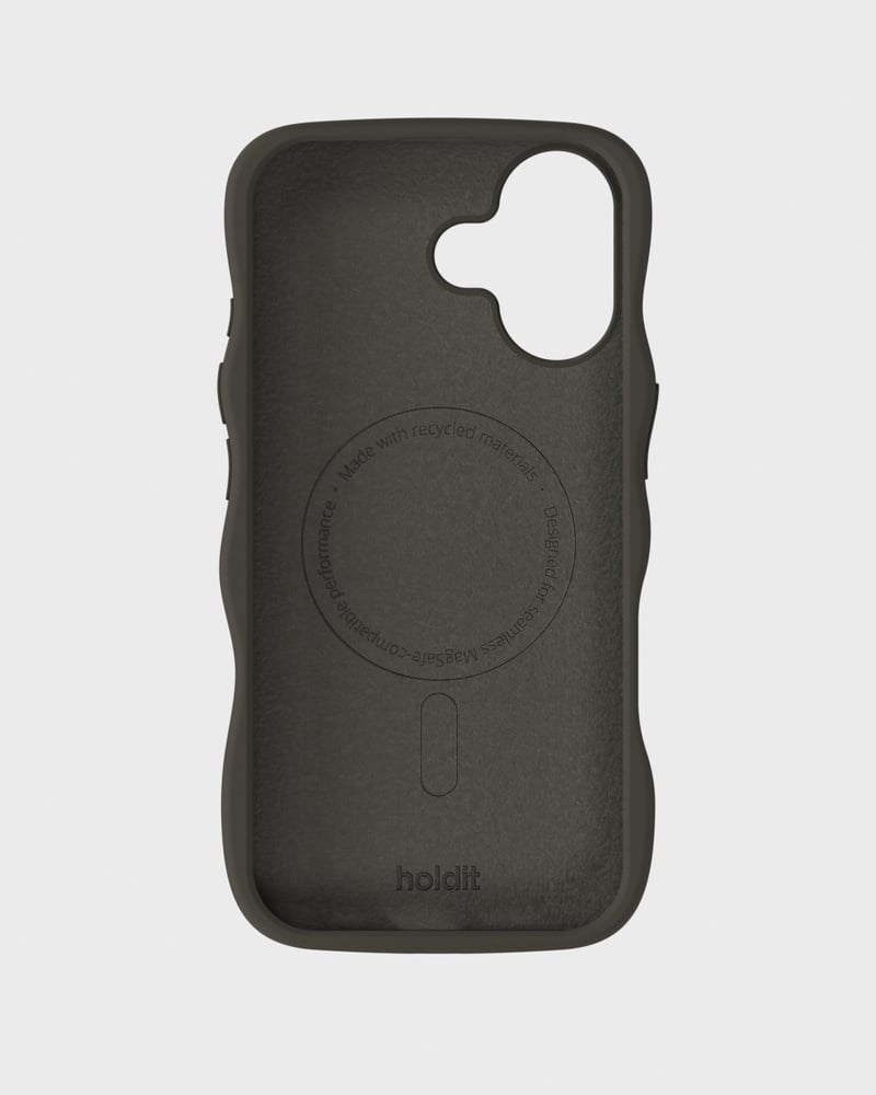 Phone Case Wavy Silicone Charcoal iPhone 17