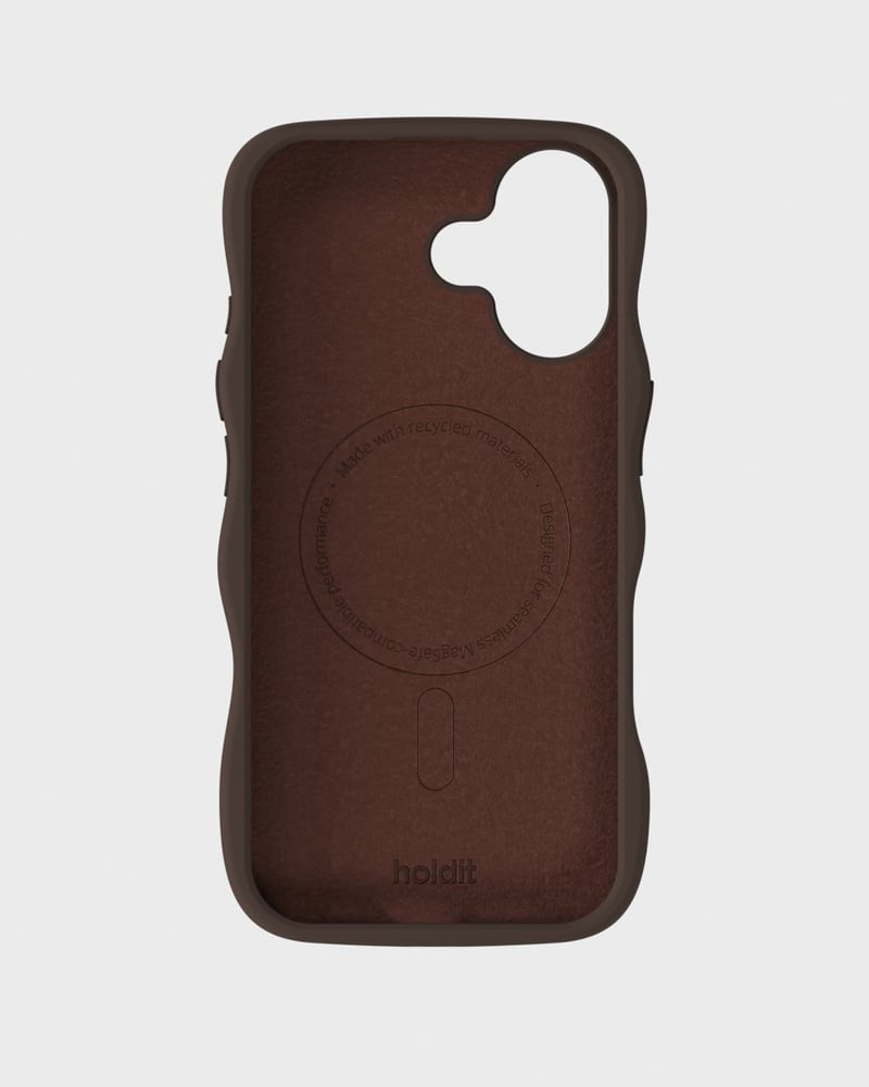 Phone Case Wavy Silicone Chocolate iPhone 17