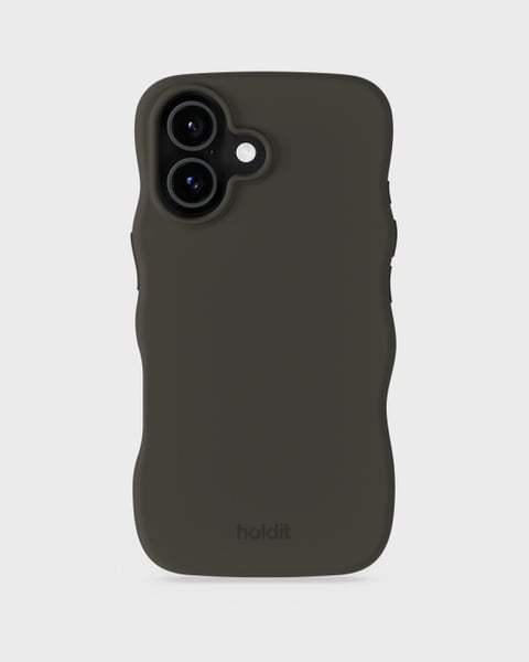 Phone Case Wavy Silicone Charcoal iPhone 17