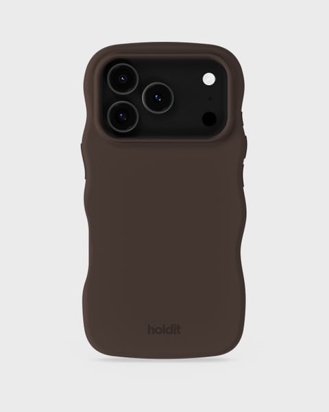 Phone Case Wavy Silicone Chocolate iPhone 17 Pro
