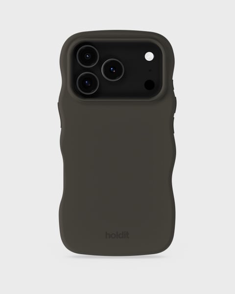 Phone Case Wavy Silicone Charcoal iPhone 17 Pro Max