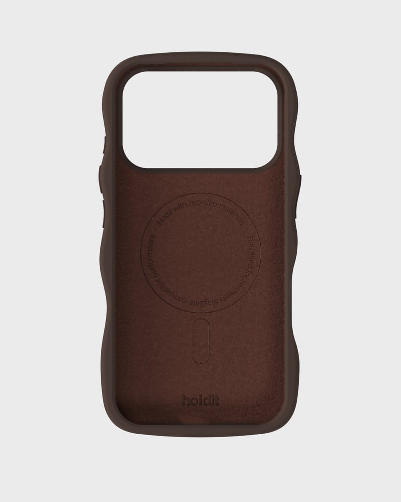 Phone Case Wavy Silicone Chocolate iPhone 17 Pro Max