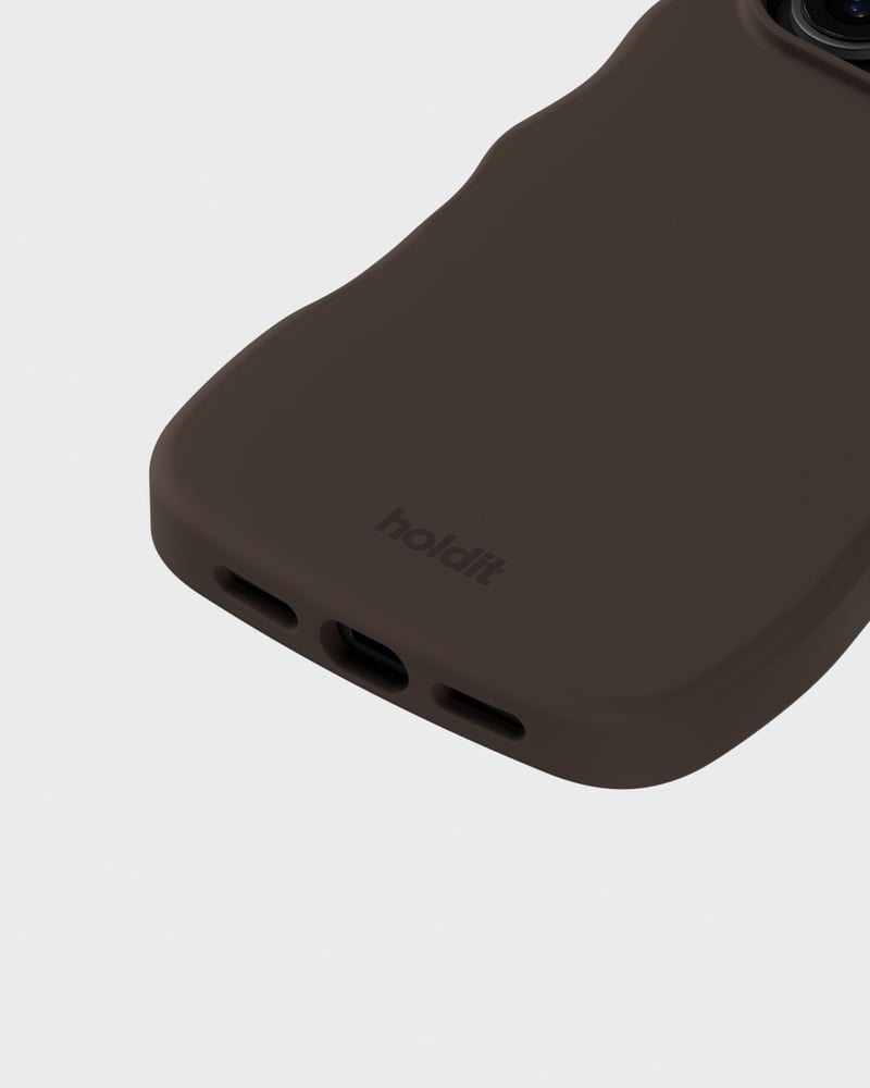 Phone Case Wavy Silicone Chocolate iPhone 17 Pro Max