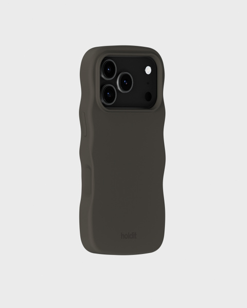 Phone Case Wavy Silicone Charcoal iPhone 17 Pro Max