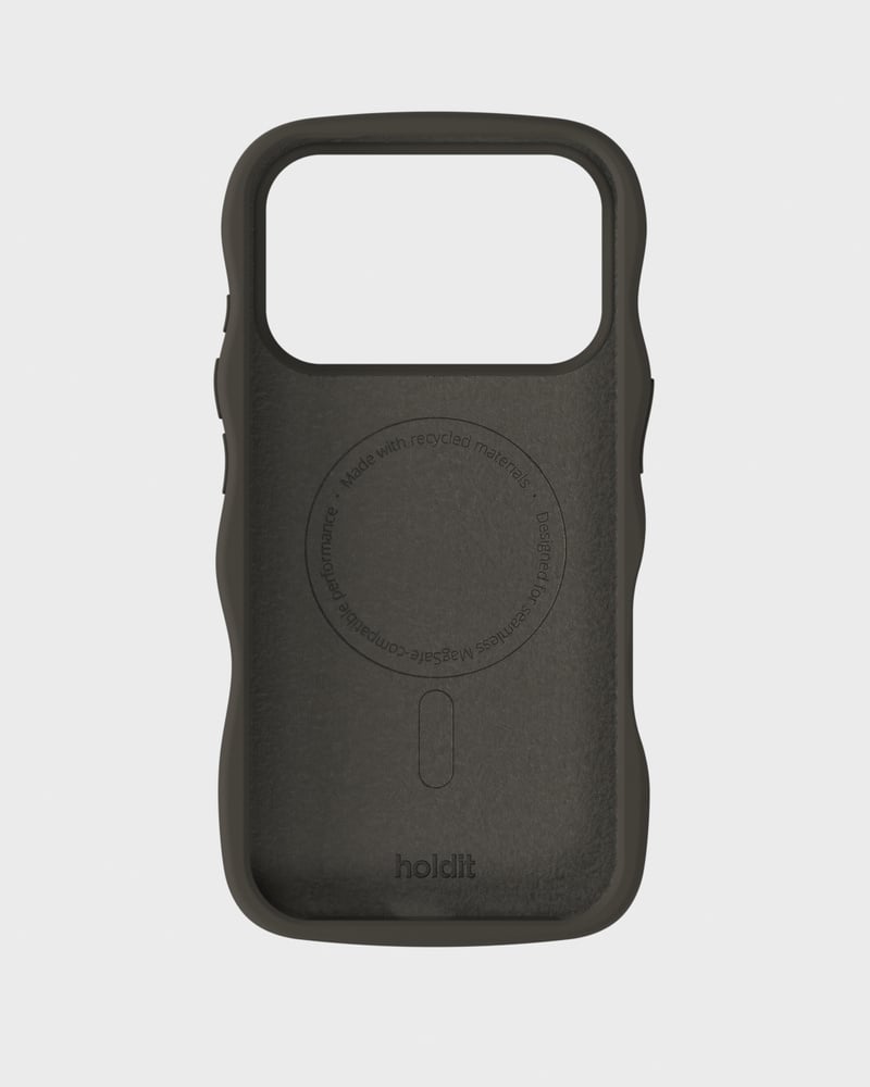 Phone Case Wavy Silicone Charcoal iPhone 17 Pro Max