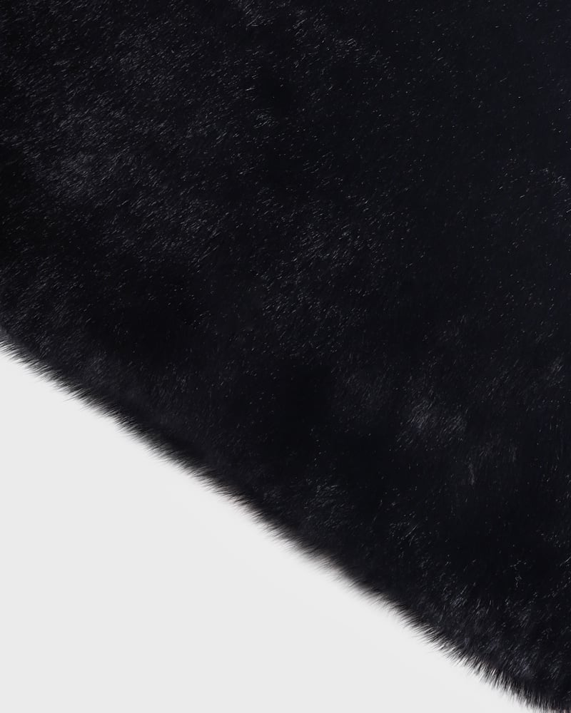 Faux Fur Black Laptop Case 14"
