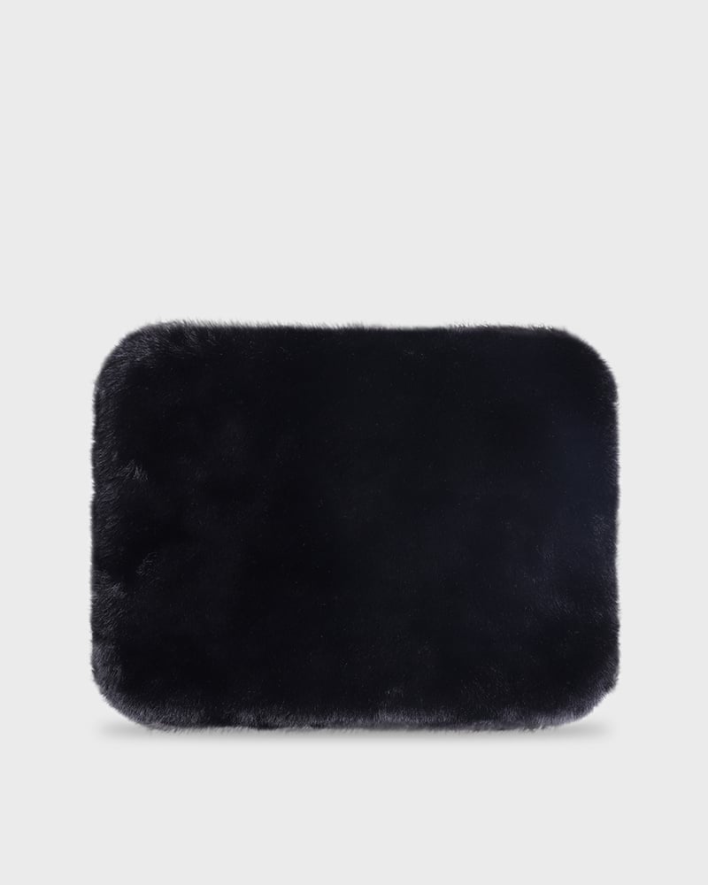 Faux Fur Black Laptop Case 14"