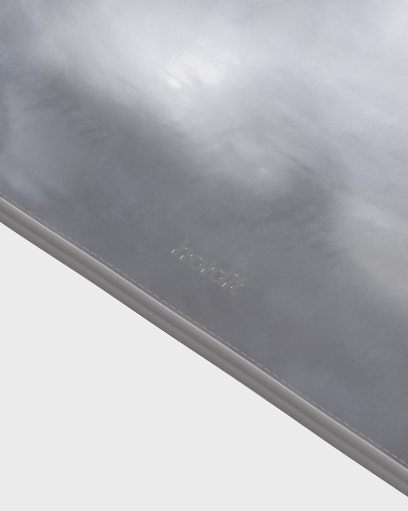 Padded Patent Silver Laptop Case 14"