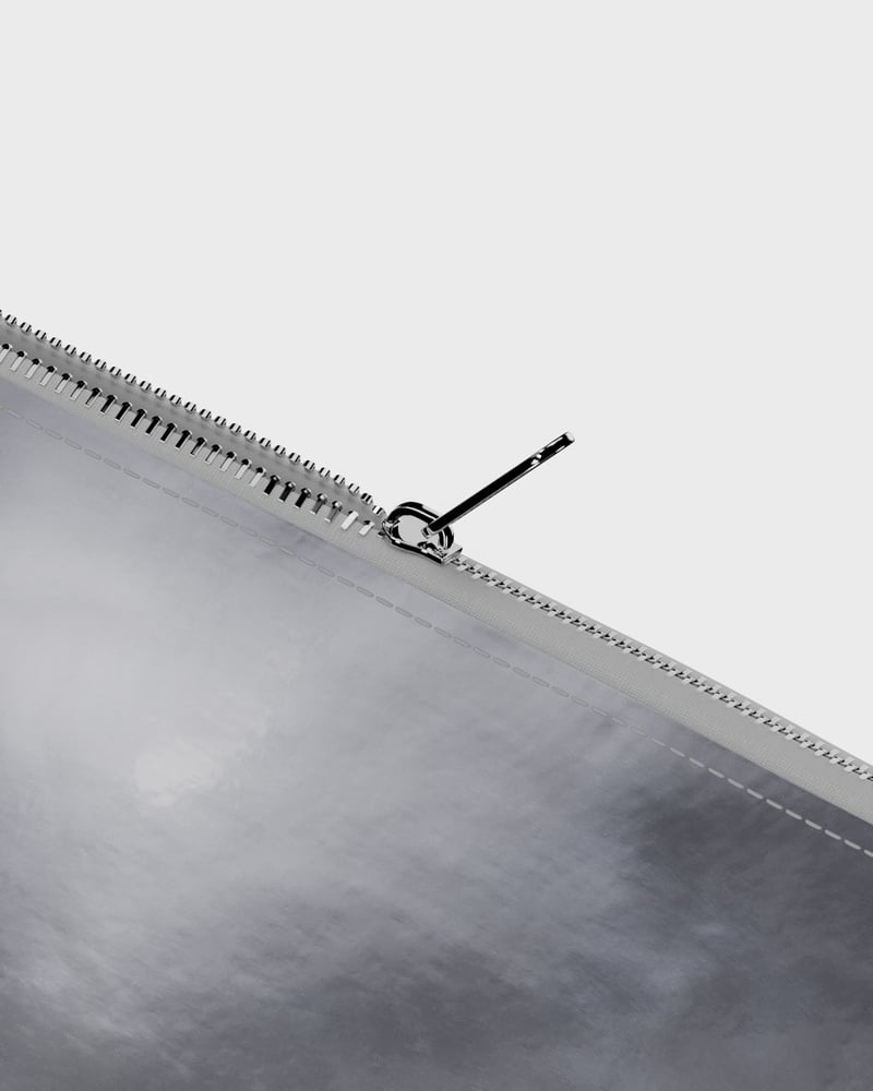 Padded Patent Silver Laptop Case 14"