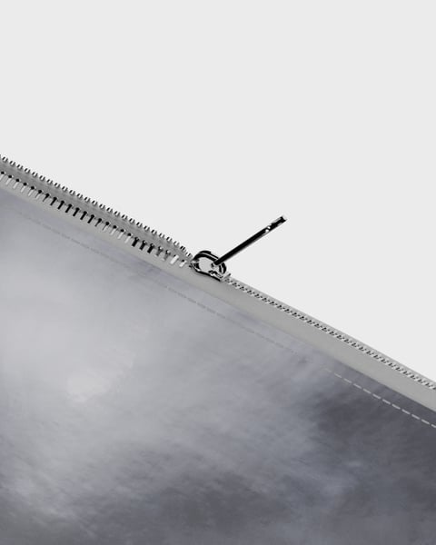 Padded Patent Silver Laptop Case 14"