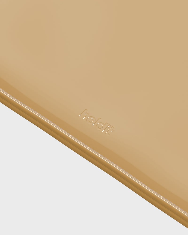 Padded Patent Beige Laptop Case 14"