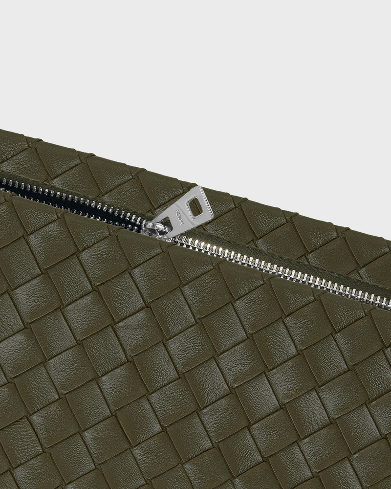 Dark Olive Brine Woven Laptop Case 14"