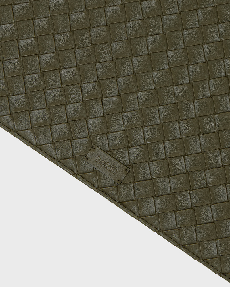 Dark Olive Brine Woven Laptop Case 14"