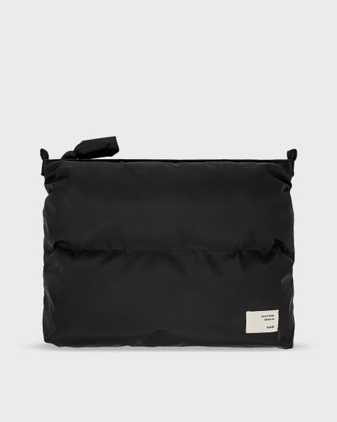 Black Puffy Nylon Laptop Case 14"