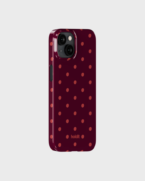 Phone Case Printed Bordeaux Dot iPhone 15