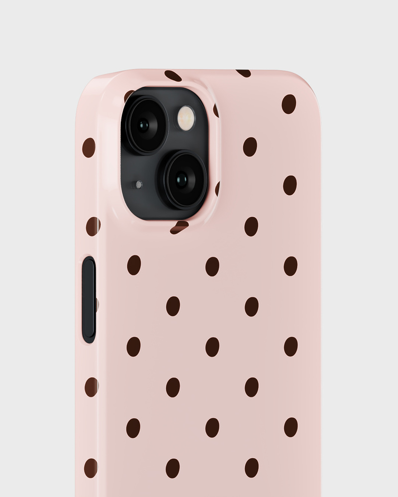 Phone Case Printed Pink Dot iPhone 15