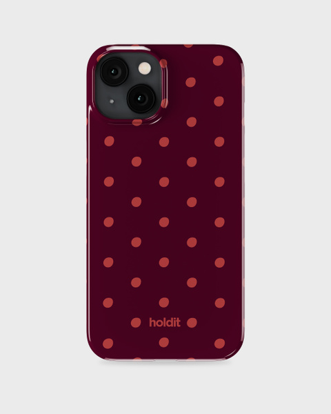 Phone Case Printed Bordeaux Dot iPhone 15
