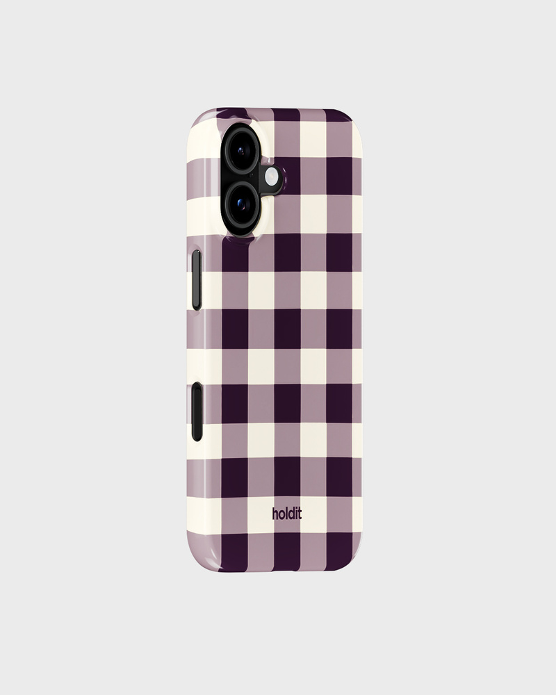 Phone Case Printed Midnatt Check iPhone 16
