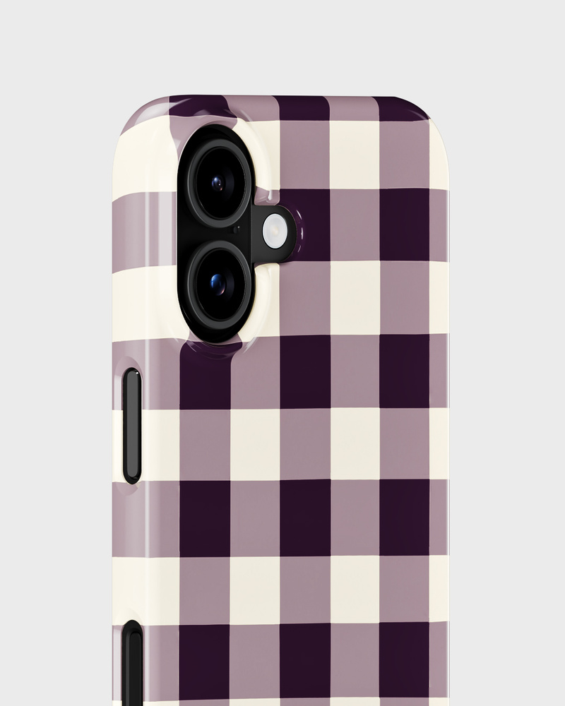 Phone Case Printed Midnatt Check iPhone 16