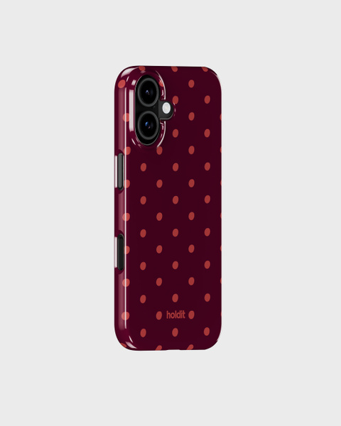 Phone Case Printed Bordeaux Dot iPhone 16