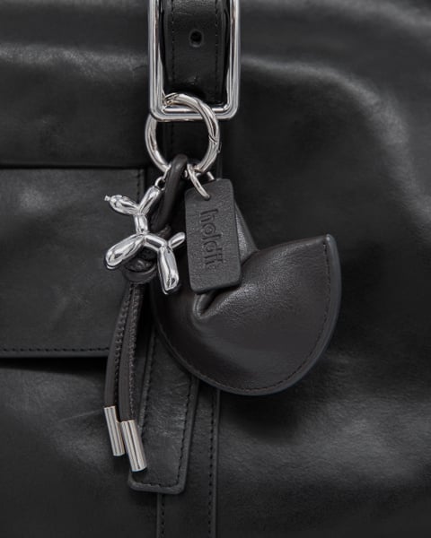 Fortune Cookie Charm Charcoal One Size