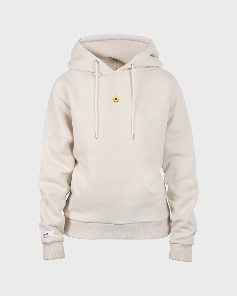 Smiley Hoodie Light Beige Medium Medium