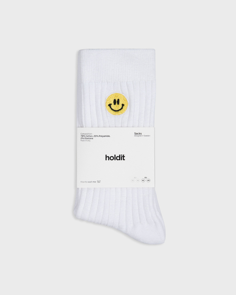Smiley Socks White 41/45