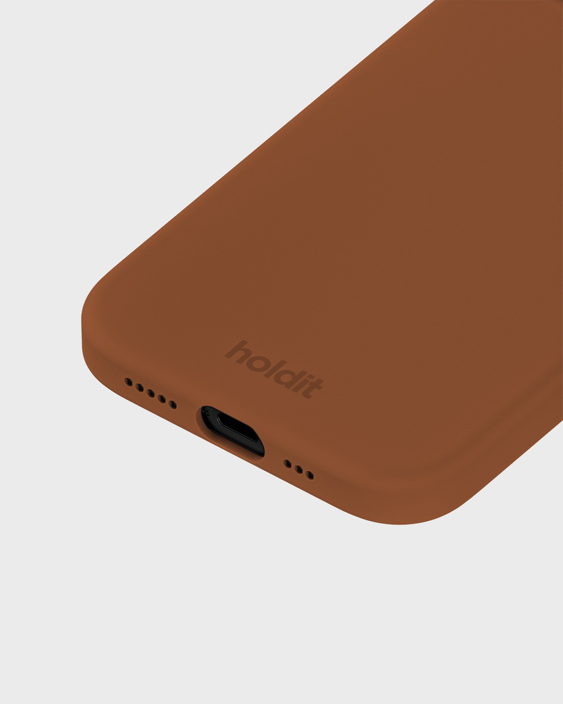Phone Case Silicone Almond Brown iPhone 14