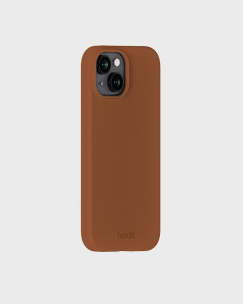 Phone Case Silicone Almond Brown iPhone 15