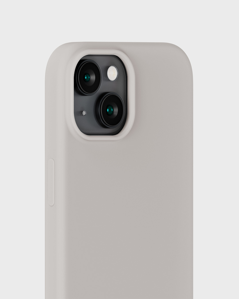 Phone Case Silicone Wool Gray iPhone 15