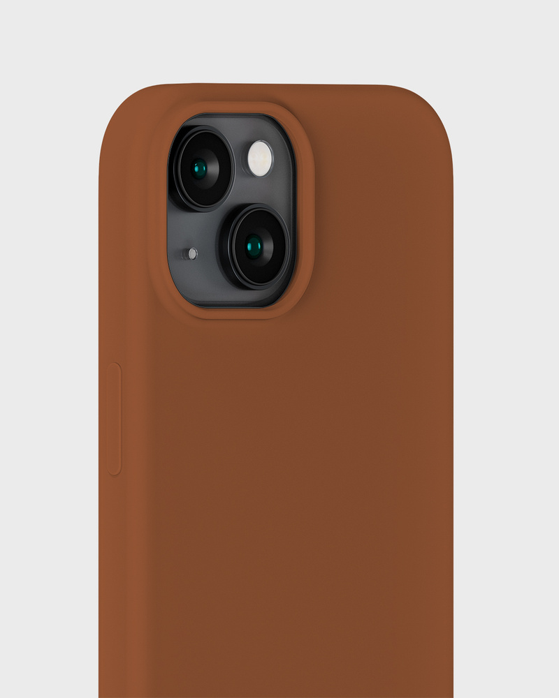 Phone Case Silicone Almond Brown iPhone 15