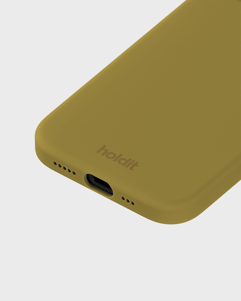 Phone Case Silicone Warm Olive iPhone 15