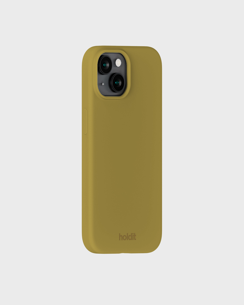 Phone Case Silicone Warm Olive iPhone 15