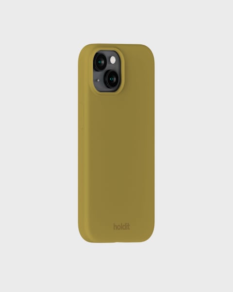 Phone Case Silicone Warm Olive iPhone 15