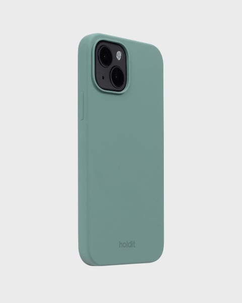 Phone Case Silicone Moss Green iPhone 15