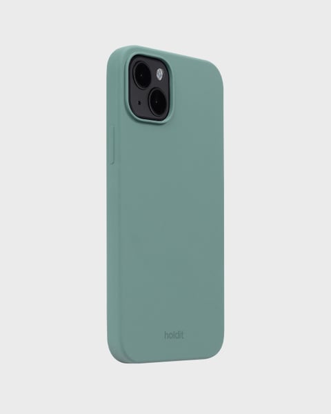 Phone Case Silicone Moss Green iPhone 15 Plus